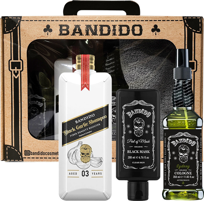 Набір для чоловіків шампунь арган, одеколон та маска BANDIDO (в коробці) на beauty-prof.com Набір для чоловіків шампунь арган, одеколон та маска BANDIDO (в коробці)