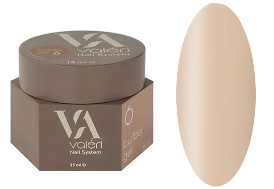 Гель для наращивания 06 Builder Gel VALERI, 15 мл