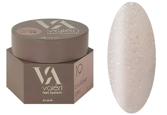 Гель для наращивания 19 Builder Gel VALERI, 15 мл