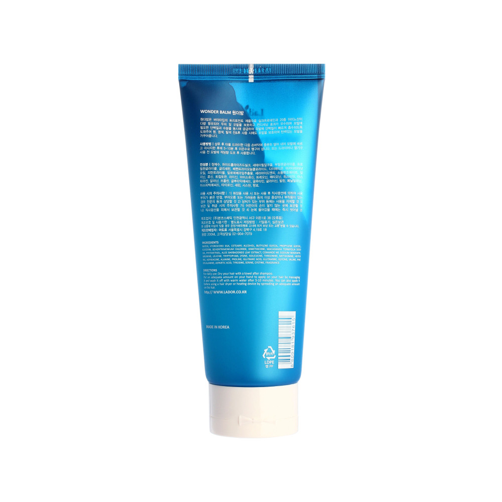 Бальзам, що відновлює з протеїнами шовку і кератином Wonder Balm LA'DOR, 200 мл на beauty-prof.com Фото 2 Бальзам, що відновлює з протеїнами шовку і кератином Wonder Balm LA'DOR, 200 мл Фото 2