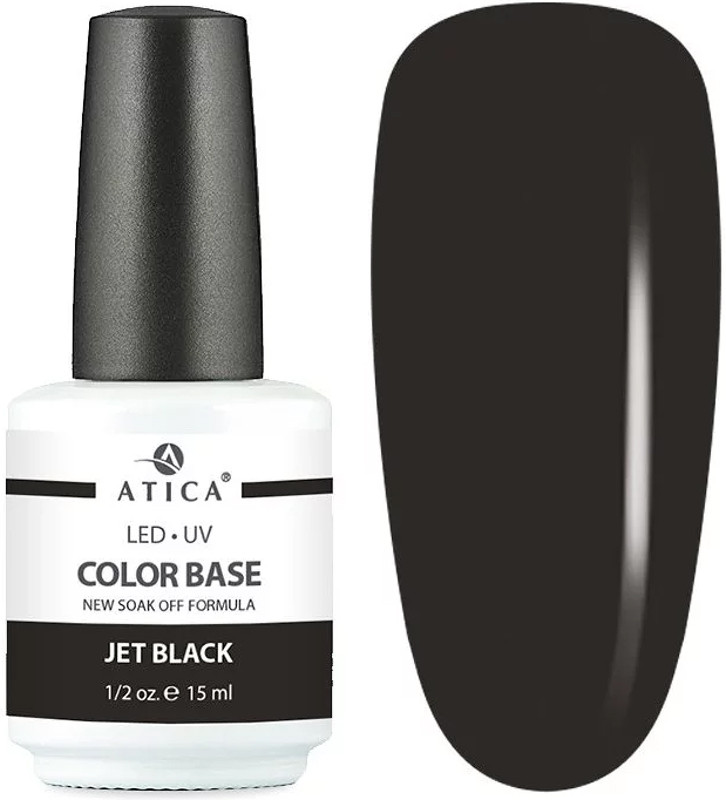 База камуфлирующая Color Base Gel Jet Black Atica, 15 мл