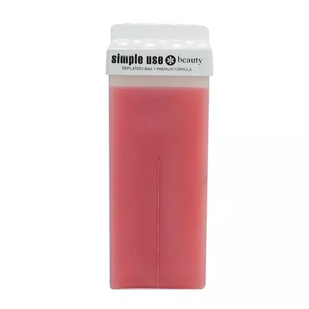 Воск для депиляции в картридже Strawberry Simple Use средняя плотность, 100 мл