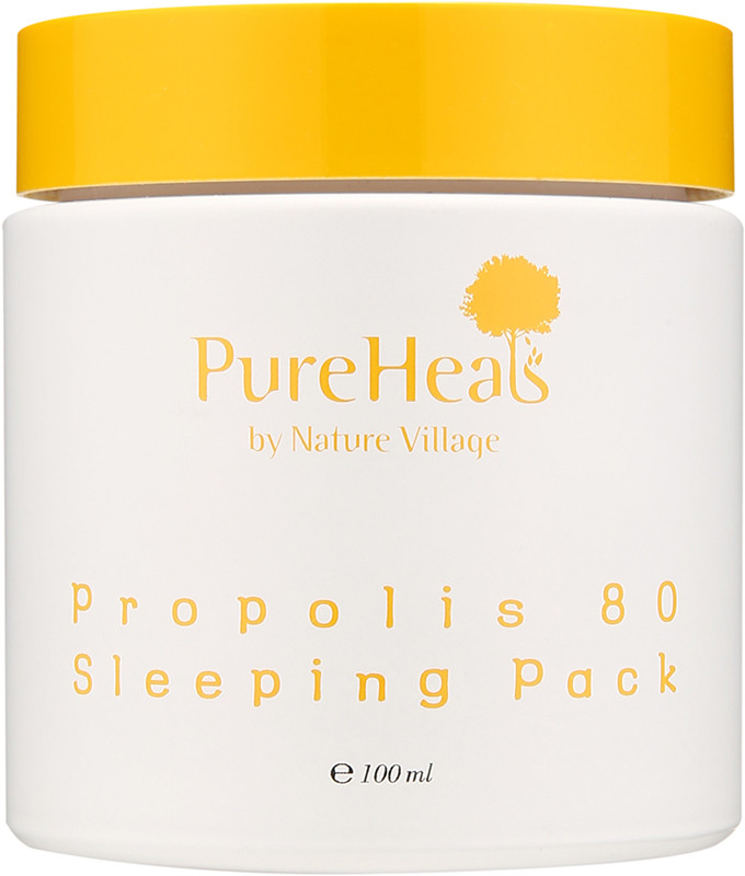Нічна зволожуюча маска для обличчя з екстрактом прополісу 80 Pureheal's, 100 мл