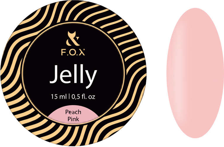 Строительный гель-желе Jelly Cover Peach pink F.O.X, 15 мл