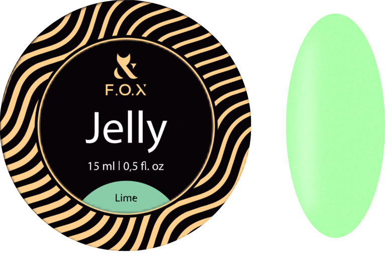 Строительный гель-желе Jelly Cover Lime F.O.X, 15 мл