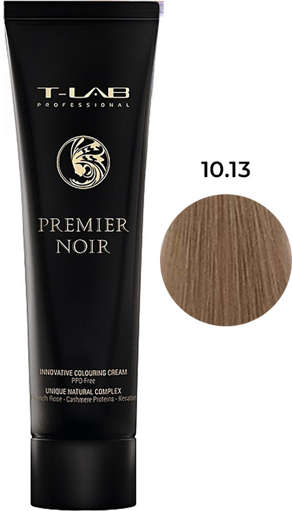 Крем-фарба для волосся 10.13 ультра світлий бежевий блонд PREMIER NOIR T-LAB Professional, 100 мл