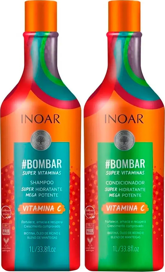 Набір шампунь та кондиціонер для росту волосся, Inoar Kit duo Bombar, 2*1000 INOAR