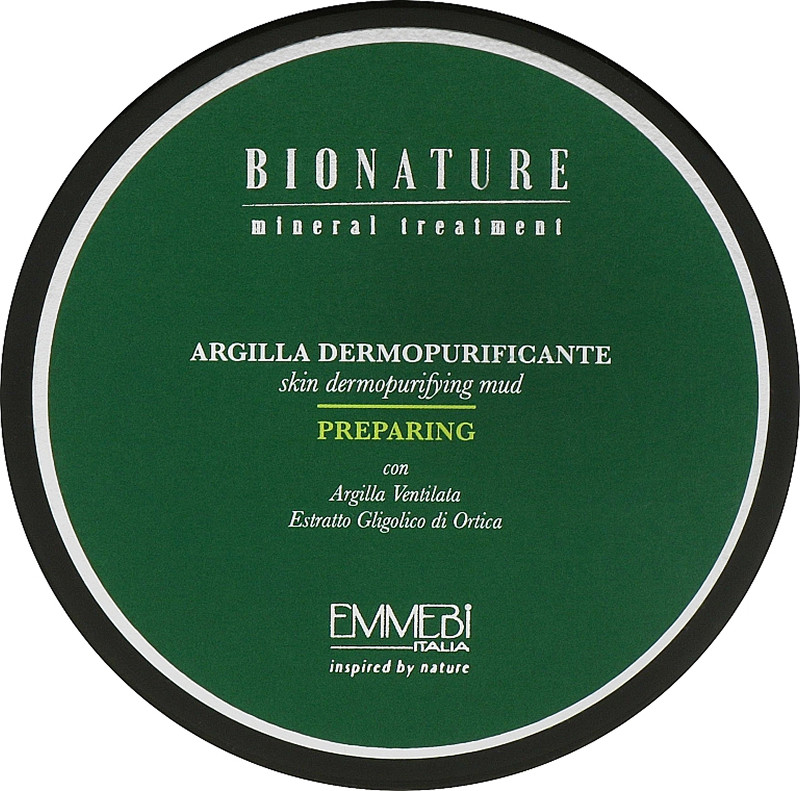 Глина очищуюча для шкіри голови BioNature Argilla Dermopurificante Emmebi, 300 мл