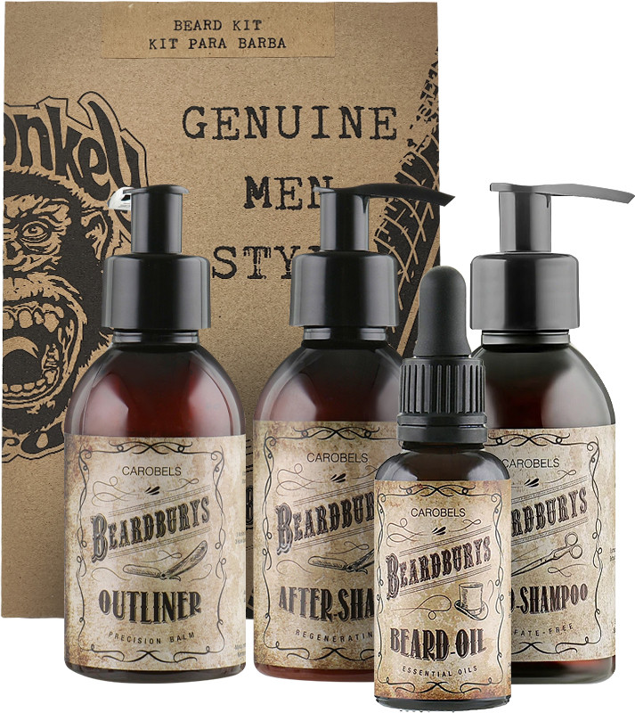 Набор для бороды BARBA BEARDBURYS (шампунь, бальзам д/бр, бальзам после/бр, сыворотка-масло д/бороды)