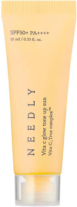Сонцезахисний крем з ефектом освітлення та сяйва Needly Vita C Glow Tone Up Sun SPF 50+ PA++++ міні, 10 мл