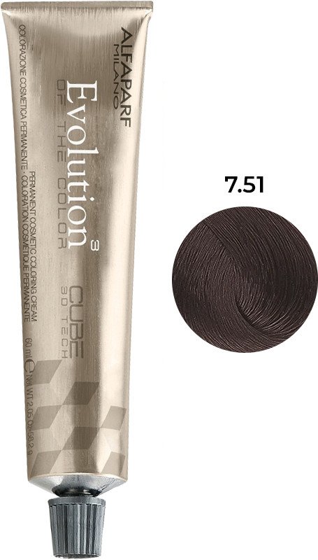 Стійка фарба для волосся Evolution of the Color тон 7.51 Alfaparf 60 мл