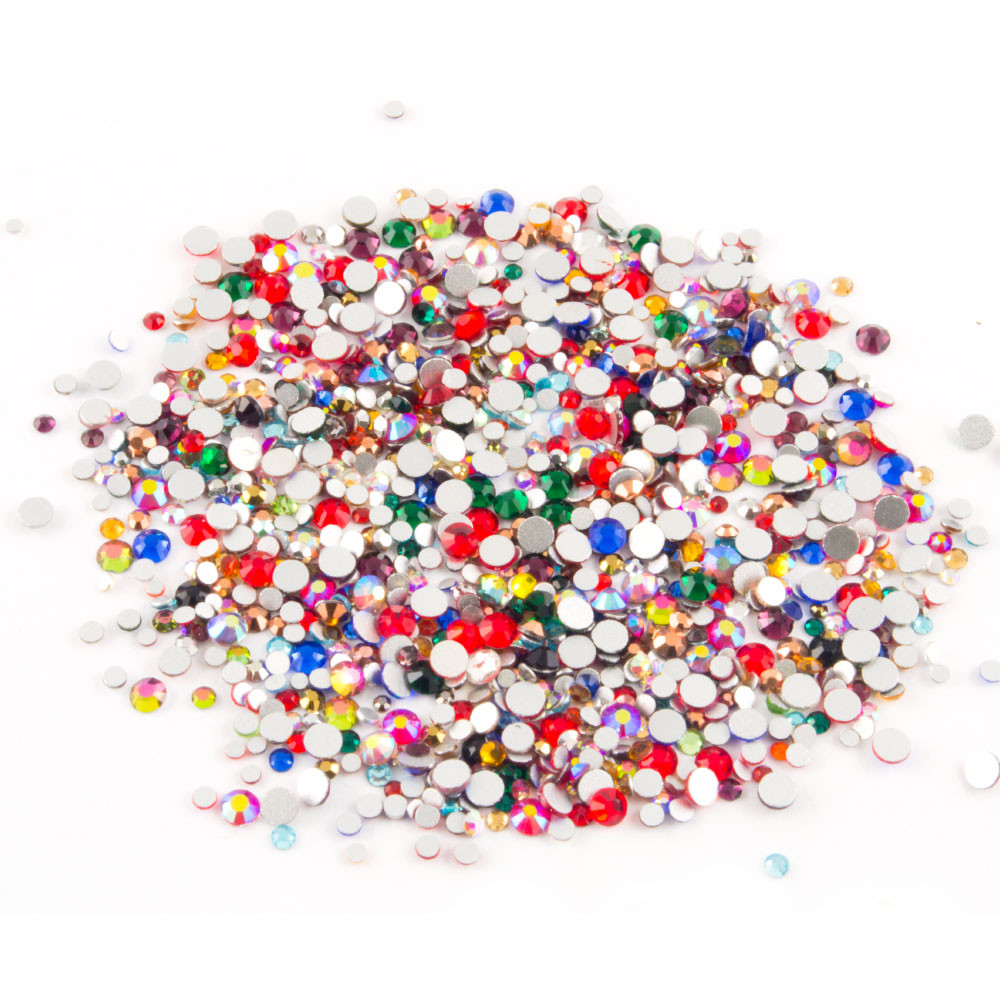 Стрази Swarovski SS3,4,5,6,10 Mix Color Multi, 1000 шт