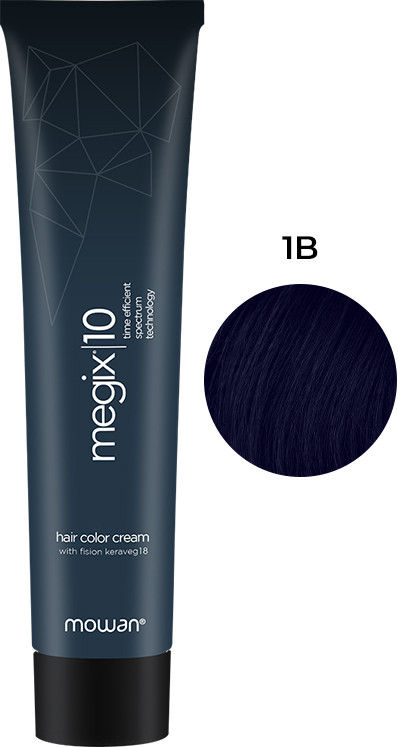 Краска для волос 1B сине-черный Megix10 Mowan, 100 мл