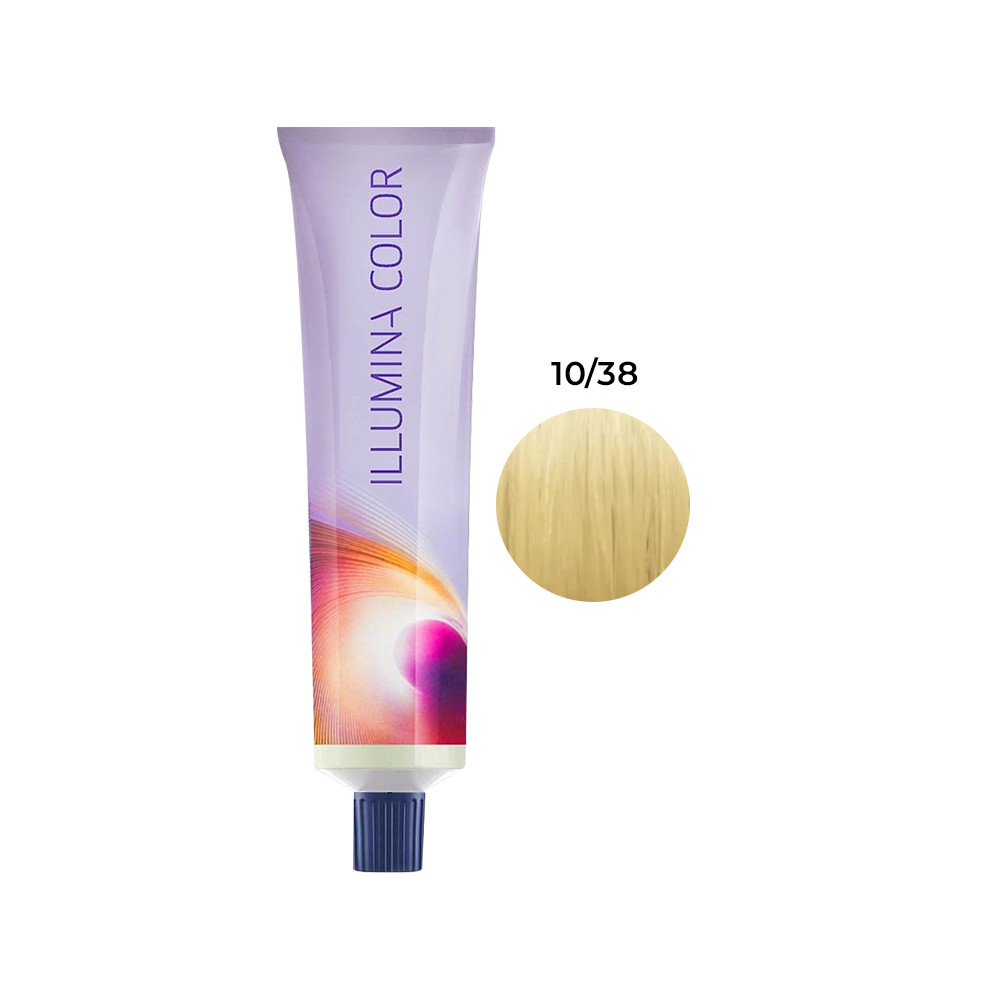 Премиальная крем-краска для волос Illumina Color 10/38 Wella Proffesional, 60 мл