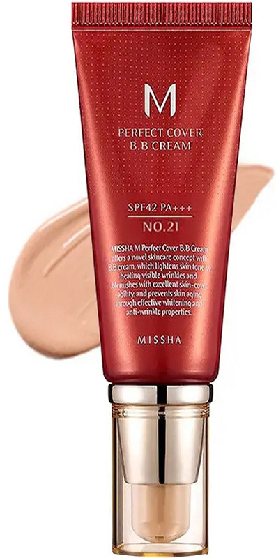 Матуючий крем BB Perfect Cover BB Cream SPF42 PA+++ №21 Missha, 50 мл на beauty-prof.com Фото 2 Матуючий крем BB Perfect Cover BB Cream SPF42 PA+++ №21 Missha, 50 мл Фото 2