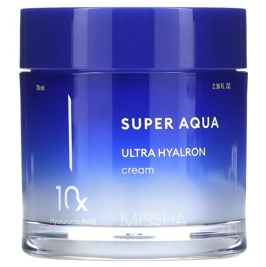 Крем зволожуючий з гіалуроновою кислотою Super Aqua Ultra Hyalron Cream Missha, 70 мл