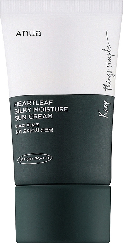 Солнцезащитный увлажняющий крем Heartleaf Silky Moisture Sunscreen SPF 50 ANUA, 50 мл на beauty-prof.com Солнцезащитный увлажняющий крем Heartleaf Silky Moisture Sunscreen SPF 50 ANUA, 50 мл