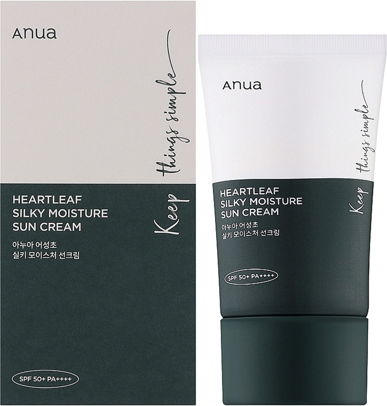 Солнцезащитный увлажняющий крем Heartleaf Silky Moisture Sunscreen SPF 50 ANUA, 50 мл на beauty-prof.com Фото 2 Солнцезащитный увлажняющий крем Heartleaf Silky Moisture Sunscreen SPF 50 ANUA, 50 мл Фото 2