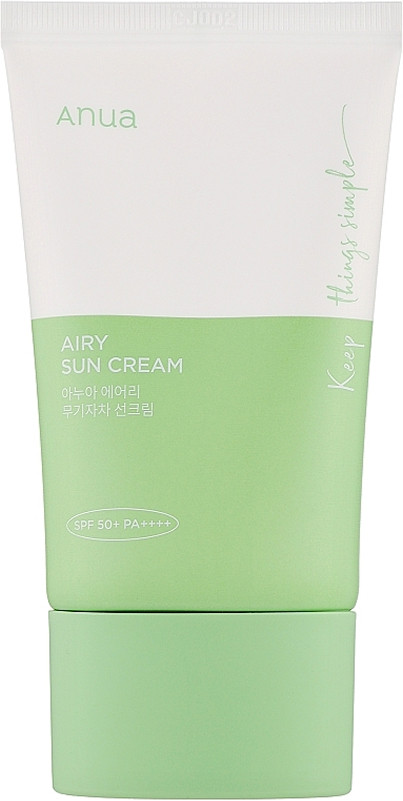 Крем мінеральний сонцезахисний Airy Sun Cream ANUA, 50 мл