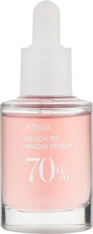 Сыворотка осветляющая с экстрактом персика и ниацинамидом Peach 70% Serum ANUA, 30 мл