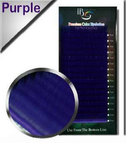 Ресницы пурпурные(purple) изгиб С 0.10 (16 рядов 12мм) I-Beauty *