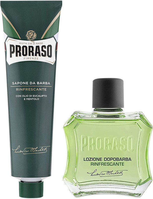 Подарочный набор для бритья с эвкалиптовым маслом и ментолом Tube&Lotion Proraso, (150млХ100мл)  Фото 2 