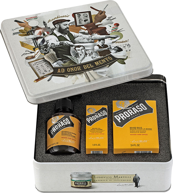Набір подарунковий для догляду за бородою Wood&Spice Proraso