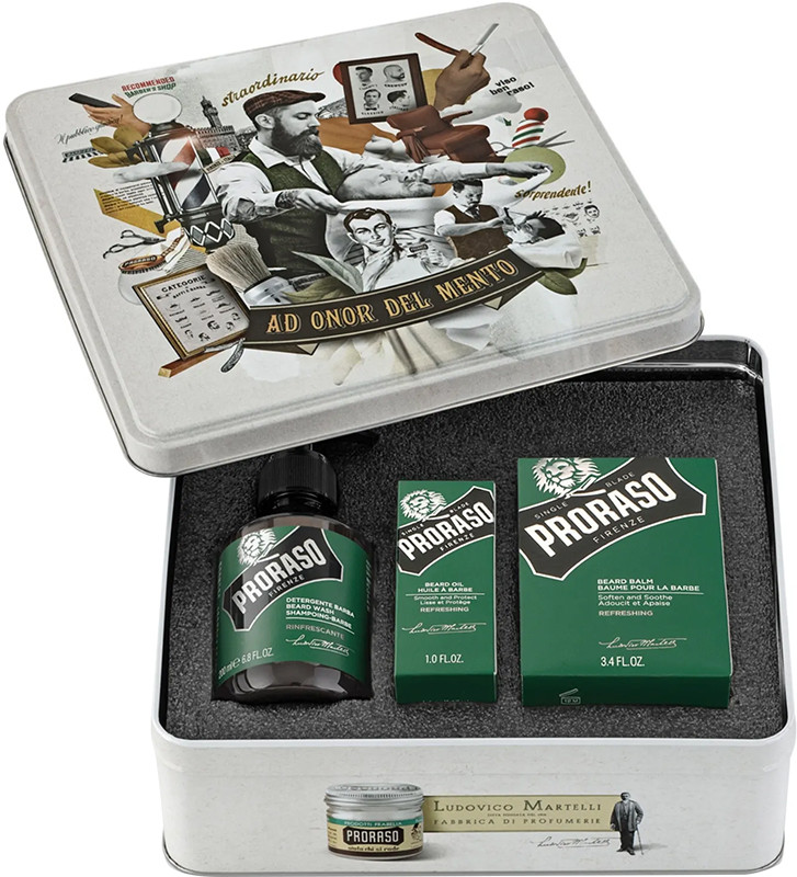 Подарочный набор для ухода за бородой Refresh Proraso