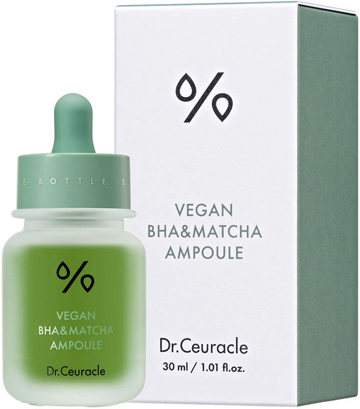 Ампульная сыворотка с BHAкислотой и экстрактом чая Матча Dr.Ceuracle Vegan BHA&Matcha Ampoule, 30 мл на beauty-prof.com Фото 2 Ампульная сыворотка с BHAкислотой и экстрактом чая Матча Dr.Ceuracle Vegan BHA&Matcha Ampoule, 30 мл Фото 2