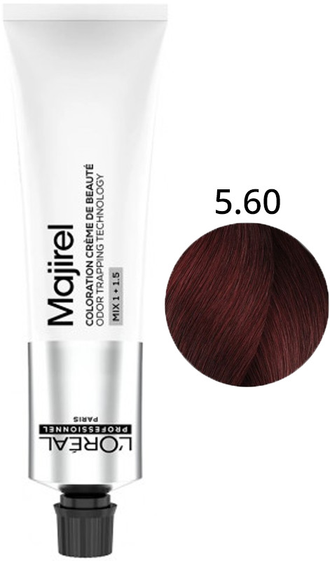 Крем-фарба для волосся стійка 5.60 Majirel L’Oreal Professionnel, 60 мл