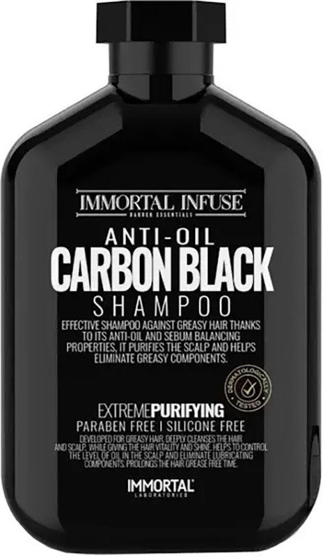Шампунь для жирного волосся Infuse Carbon Black Shampoo Immortal, 500 мл