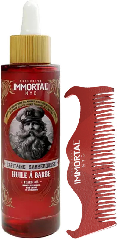 Преміум олія для бороди з гребенем Beard Сaptain Barberousse Beard Oil Immortal, 100 мл
