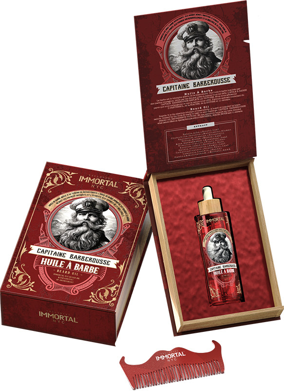 Премиум масло для бороды с гребнем Beard Сaptain Barberousse Beard Oil Immortal, 100 мл  Фото 2 