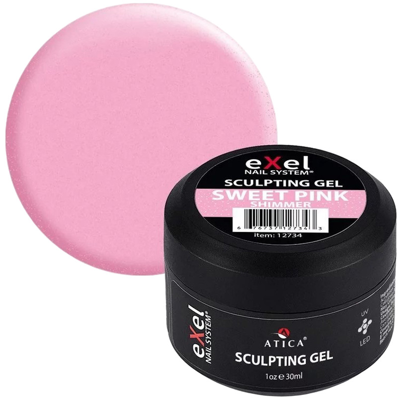 Гель моделирующий 08 Sweet Pink Shimmer Sculpting Gel Atica, 30 мл