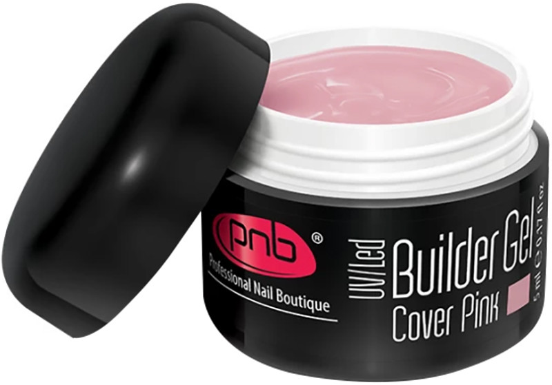 Гель моделювальний камуфлювальний рожевий Builder Gel Cover Pink PNB, 5 мл