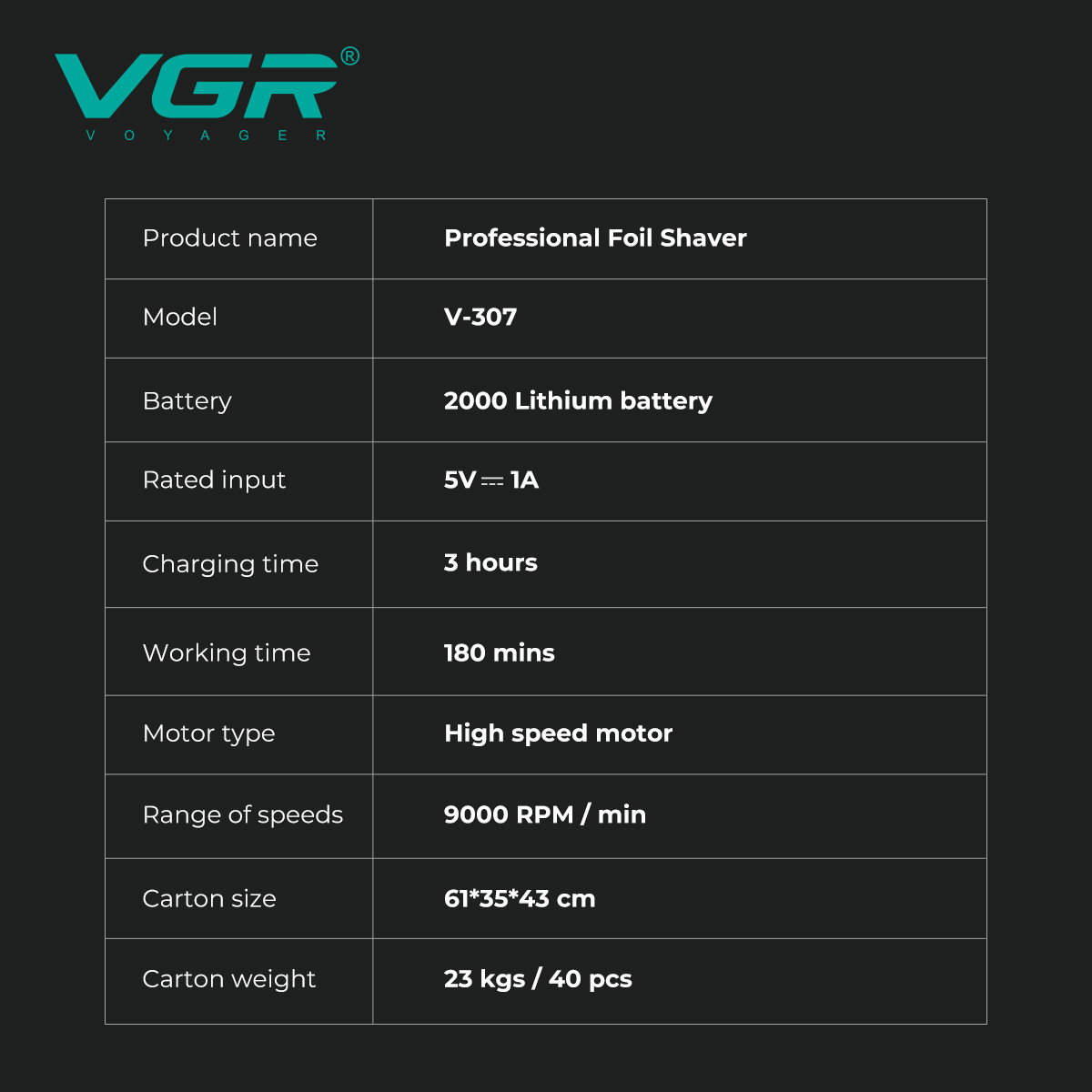Електробритва V-307 GREEN VGR  Фото 4 