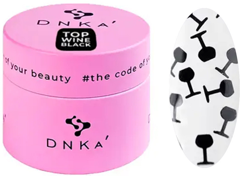 Топ для гель-лаку без липкого шару Top Wine Black DNKa, 15ml