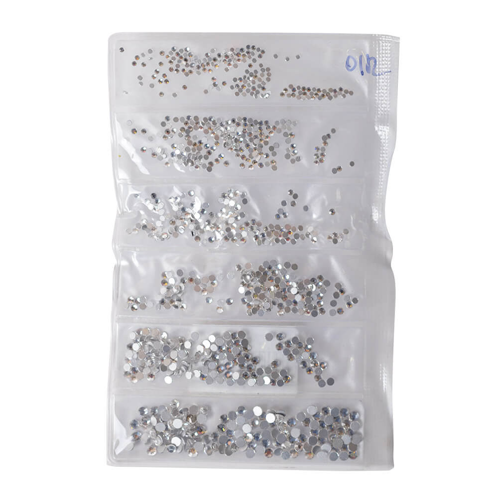 Стрази Swarovski SS3,4,5,6,8,10 Mix Crystal, 1400 шт