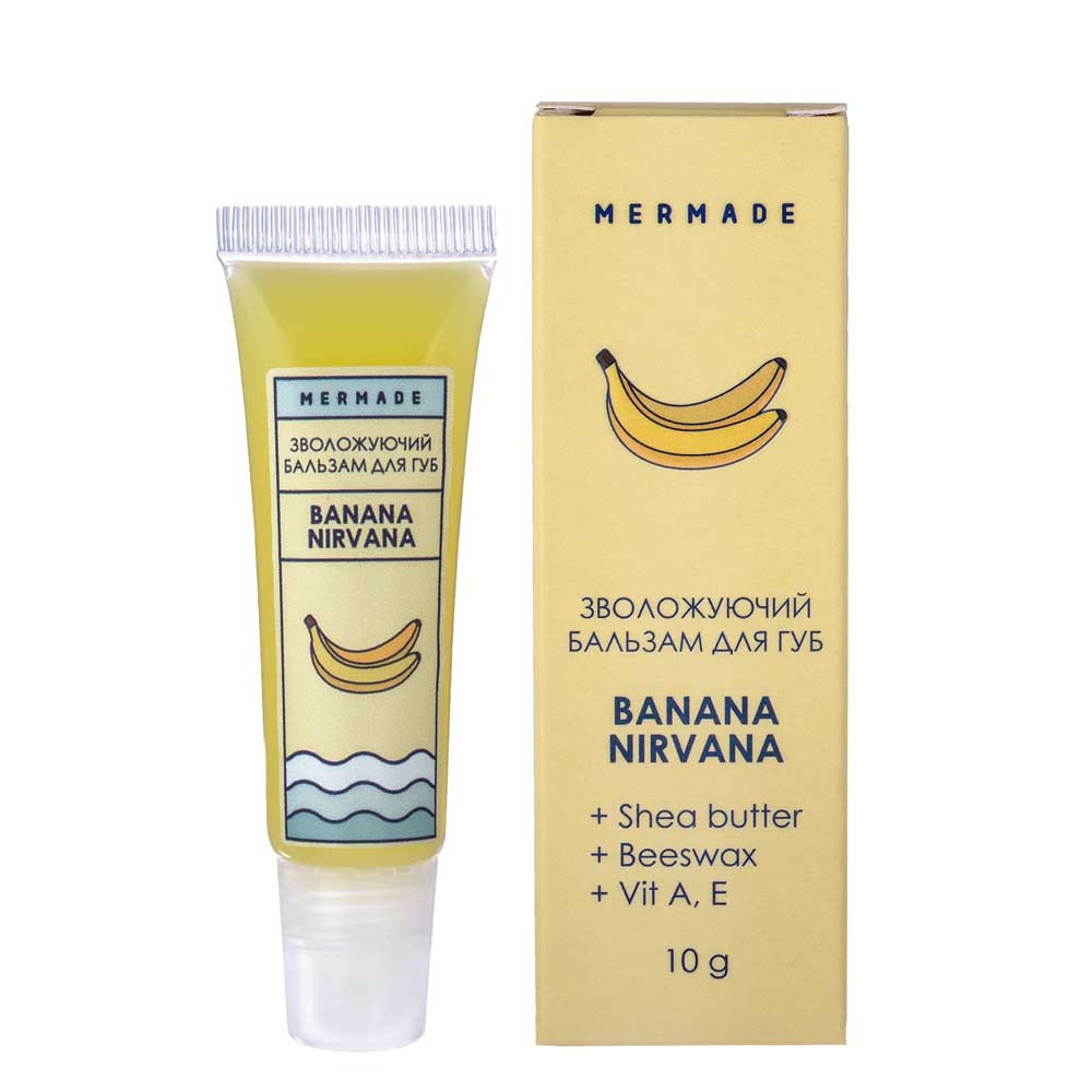 Зволожуючий бальзам для губ Banana Nirvana Mermade, 10 мл на beauty-prof.com Фото 2 Зволожуючий бальзам для губ Banana Nirvana Mermade, 10 мл Фото 2