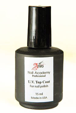 Фінішне покрыття б/лампи від УФ променів Top Coat 15 мл.  AMRO