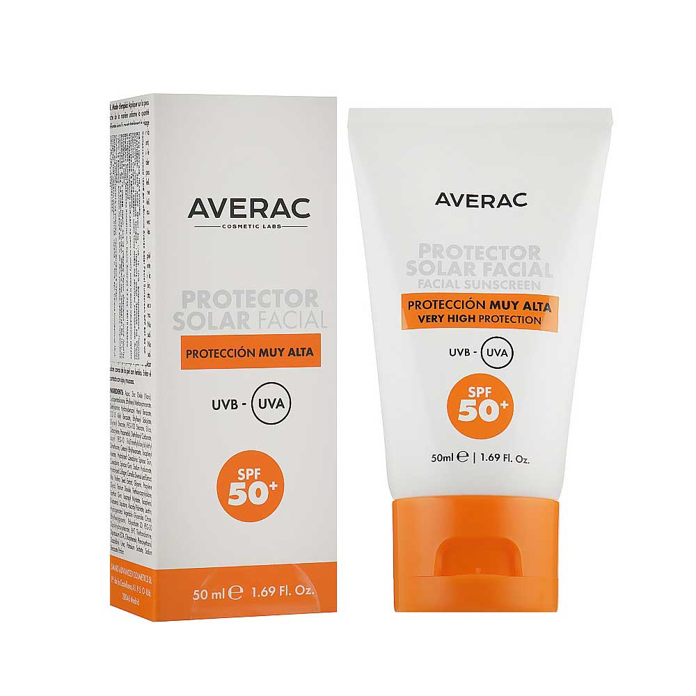Сонцезахисний засіб для обличчя Solar Facial Sunscreen SPF 50+ 50 мл Averac  Фото 2 
