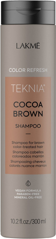 Шампунь для оновлення кольору коричневих відтінків волосся Teknia Color Refresh Cocoa Brown Shampoo Lakme, 300 мл