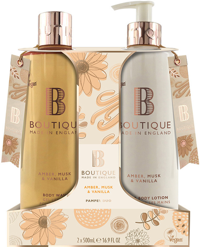 Набір для тіла Amber, Musk & Vanilla Duo Boutique, (500мл/500мл) на beauty-prof.com Набір для тіла Amber, Musk & Vanilla Duo Boutique, (500мл/500мл)