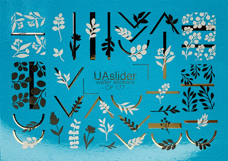 Слайдер-дизайн для ногтей Color and Foil 177 Slider