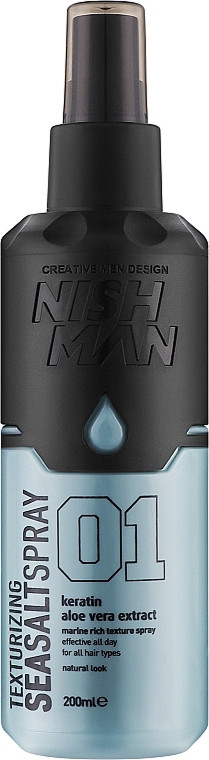 Спрей для укладання волосся з морською сіллю 01 Nishman, 200 мл