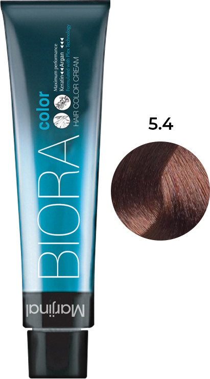 Фарба для волосся №5.4 темно-каштановий мідний Biora, 60 мл на beauty-prof.com Фарба для волосся №5.4 темно-каштановий мідний Biora, 60 мл