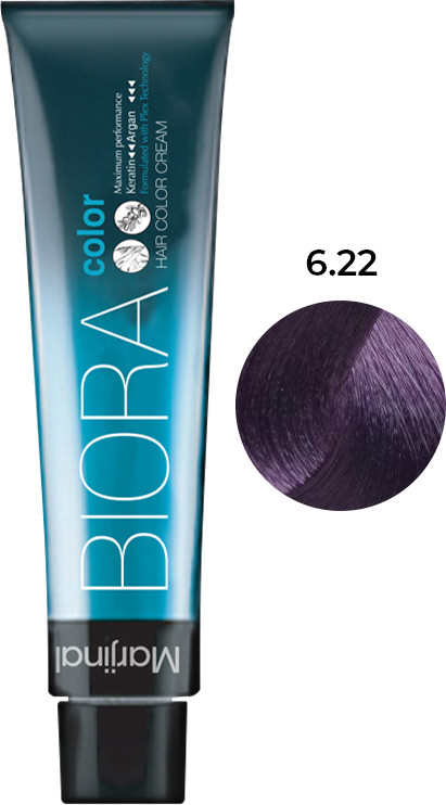 Фарба для волосся №6.22 фіолетовий темно-русявий Biora, 60 мл на beauty-prof.com Фарба для волосся №6.22 фіолетовий темно-русявий Biora, 60 мл