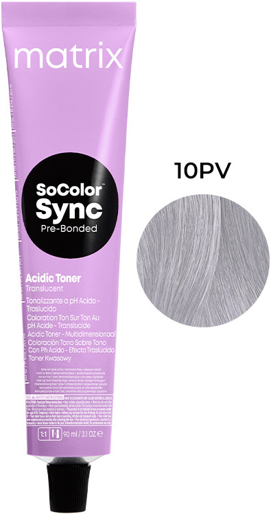 Тонер на кислотній основі лавандовий опал без аміаку Color Sync 10PV Matrix, 90 мл