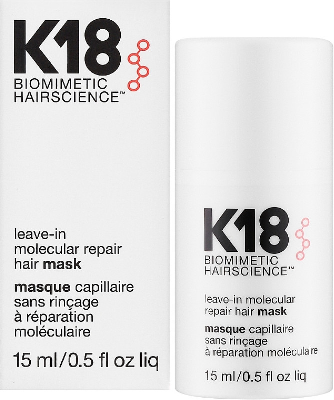 Маска несмываемая для молекулярного восстановления волос Leave-in Molecular Repair Hair Mask K18, 15 мл на beauty-prof.com Фото 2 Маска несмываемая для молекулярного восстановления волос Leave-in Molecular Repair Hair Mask K18, 15 мл Фото 2