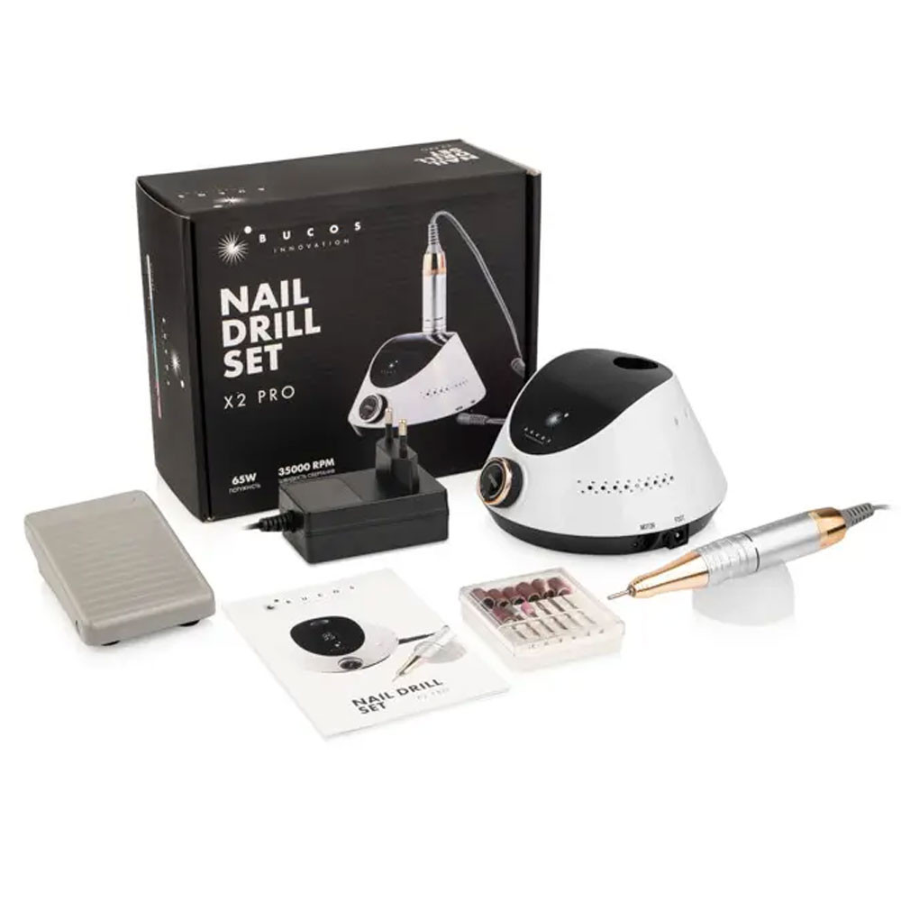 Фрезер для маникюра BUCOS Nail Drill X2 PRO WHITE PEARL (65W/35000 об.) на beauty-prof.com Фото 2 Фрезер для маникюра BUCOS Nail Drill X2 PRO WHITE PEARL (65W/35000 об.) Фото 2